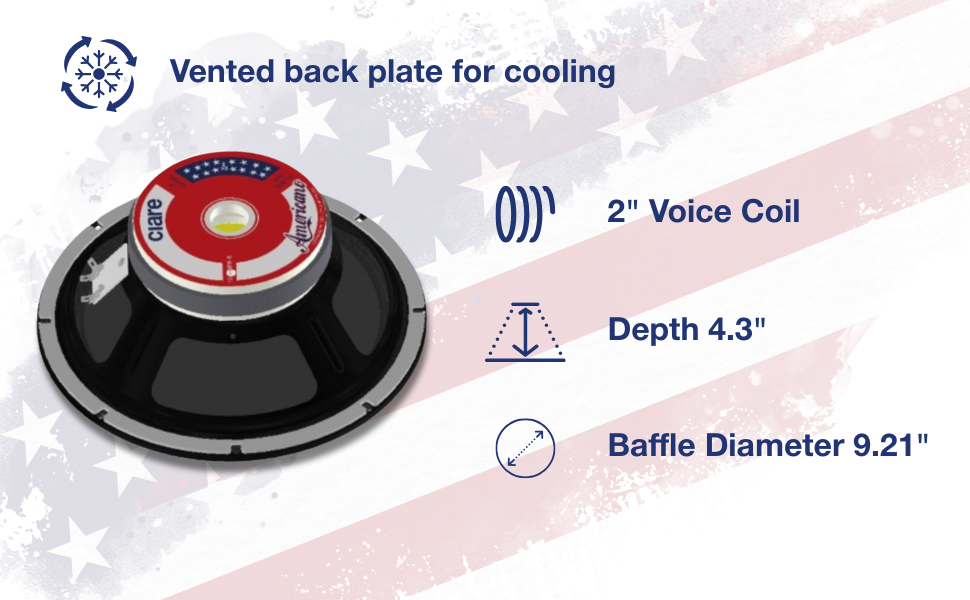 Ciare Americano 10A500W-8 Vented Back Plate for Cooling