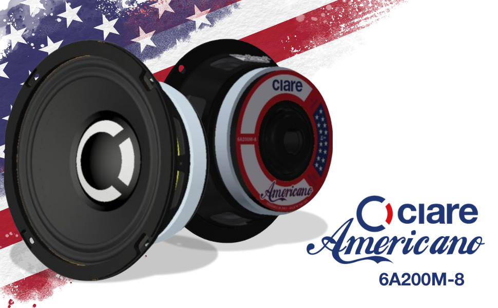 Ciare Americano 6A200M-8 Front and Rear on Flag Graphic
