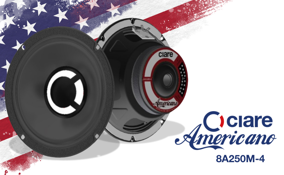 Ciare Americano 8A250M-4 Front and Rear on American Flag graphic
