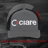 Ciare Embroidered Trucker Hat – Black/White Snapback Mesh Cap